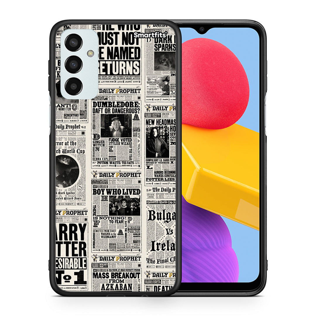 Θήκη Samsung M13 Harry Paper από τη Smartfits με σχέδιο στο πίσω μέρος και μαύρο περίβλημα | Samsung M13 Harry Paper case with colorful back and black bezels