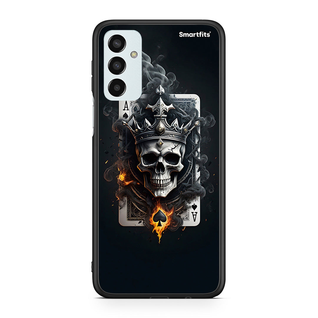 Samsung M13 Skull King Ace θήκη από τη Smartfits με σχέδιο στο πίσω μέρος και μαύρο περίβλημα | Smartphone case with colorful back and black bezels by Smartfits