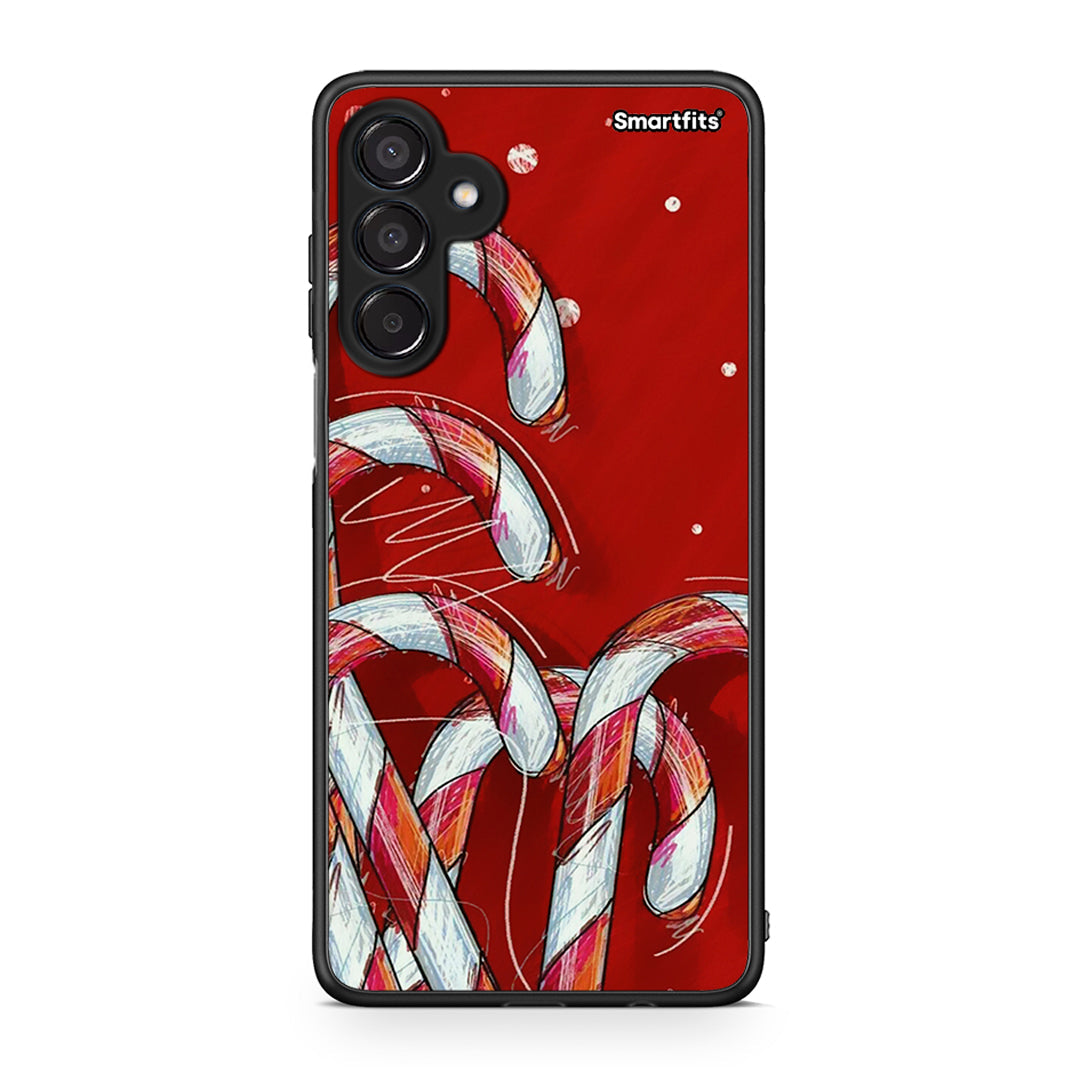 Samsung Galaxy M15 Candy Cane θήκη από τη Smartfits με σχέδιο στο πίσω μέρος και μαύρο περίβλημα | Smartphone case with colorful back and black bezels by Smartfits