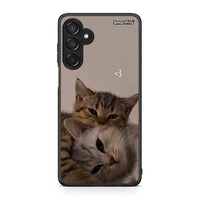 Thumbnail for Samsung Galaxy M15 Cats In Love Θήκη από τη Smartfits με σχέδιο στο πίσω μέρος και μαύρο περίβλημα | Smartphone case with colorful back and black bezels by Smartfits