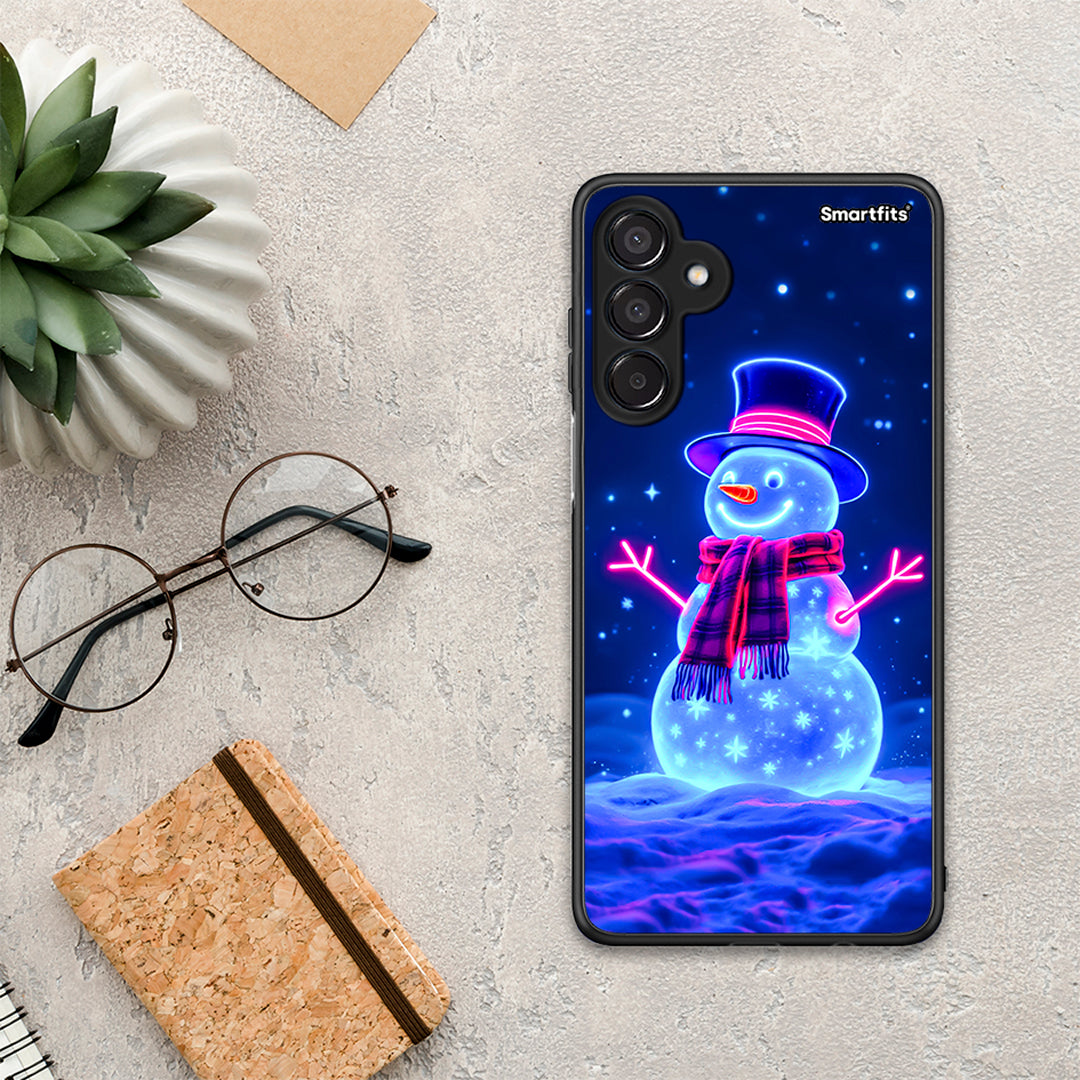 Christmas Neon Snowman - Samsung Galaxy M15 θήκη