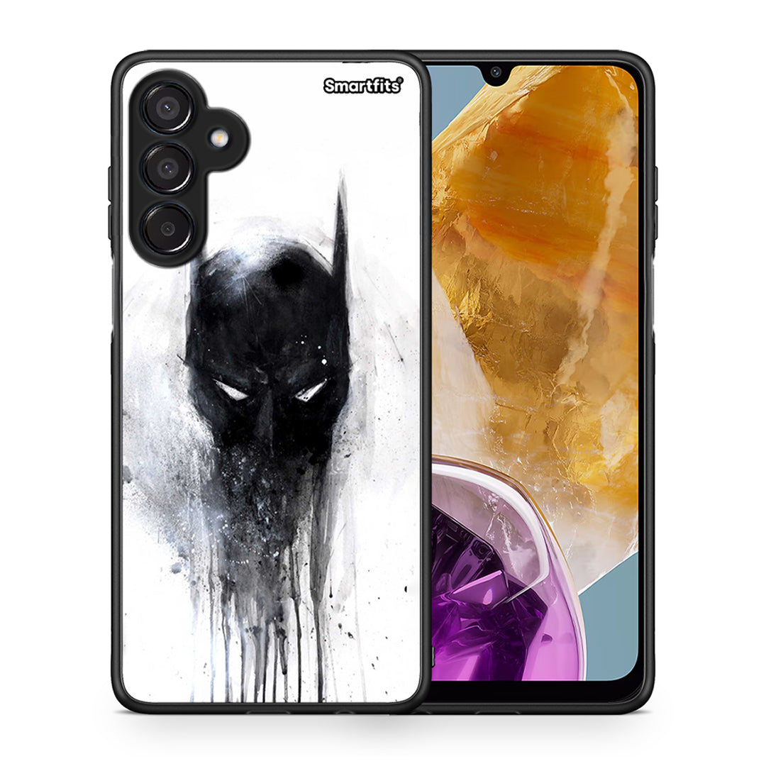 Θήκη Samsung Galaxy M15 Paint Bat Hero από τη Smartfits με σχέδιο στο πίσω μέρος και μαύρο περίβλημα | Samsung Galaxy M15 Paint Bat Hero case with colorful back and black bezels