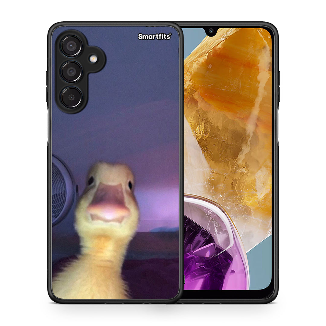 Θήκη Samsung Galaxy M15 Meme Duck από τη Smartfits με σχέδιο στο πίσω μέρος και μαύρο περίβλημα | Samsung Galaxy M15 Meme Duck case with colorful back and black bezels