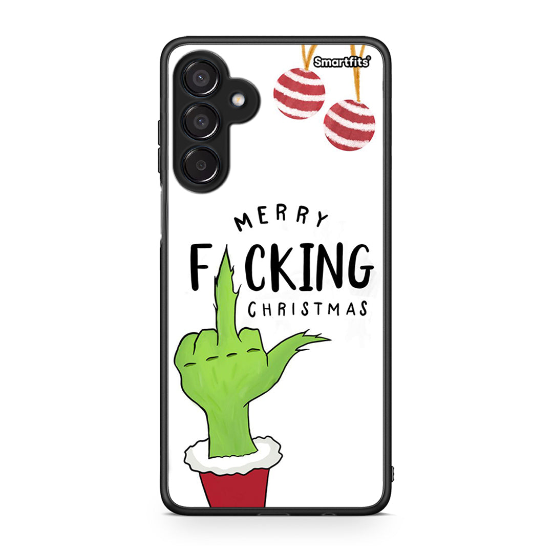 Samsung Galaxy M15 Merry F Xmas θήκη από τη Smartfits με σχέδιο στο πίσω μέρος και μαύρο περίβλημα | Smartphone case with colorful back and black bezels by Smartfits