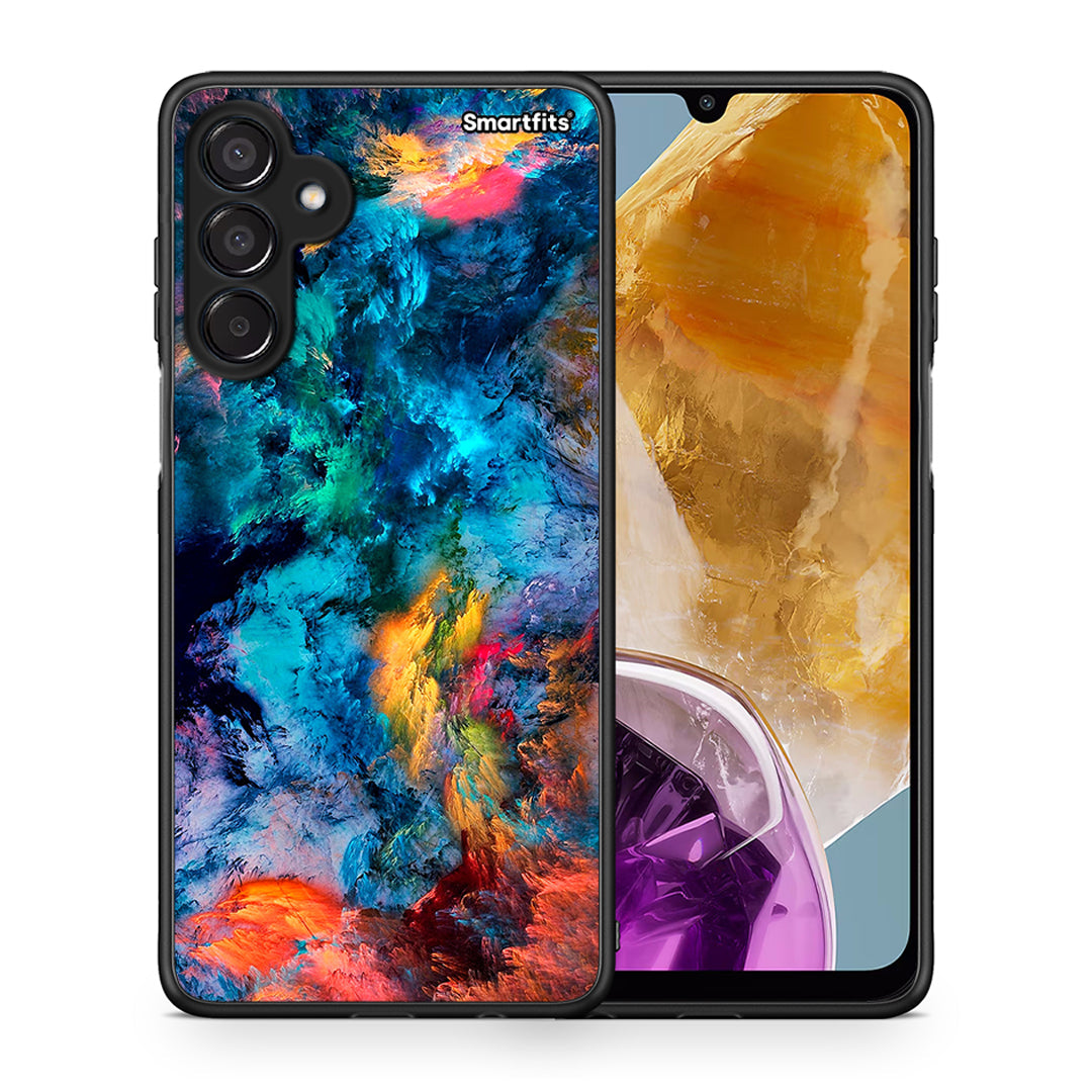 Θήκη Samsung Galaxy M15 Crayola Paint από τη Smartfits με σχέδιο στο πίσω μέρος και μαύρο περίβλημα | Samsung Galaxy M15 Crayola Paint case with colorful back and black bezels