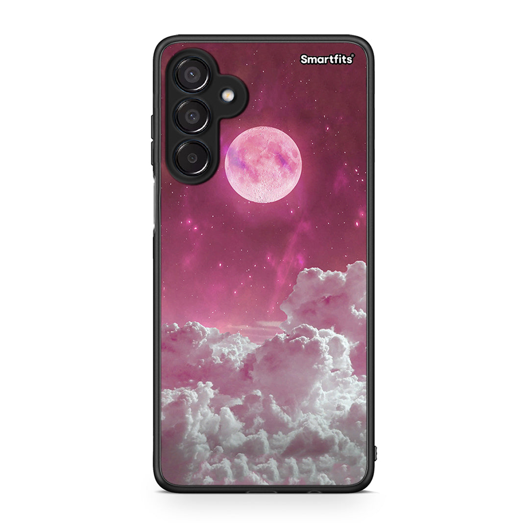 Samsung Galaxy M15 Pink Moon Θήκη από τη Smartfits με σχέδιο στο πίσω μέρος και μαύρο περίβλημα | Smartphone case with colorful back and black bezels by Smartfits