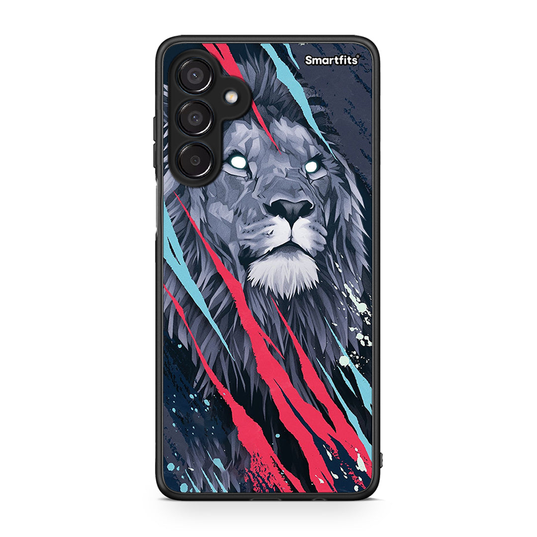 4 - Samsung Galaxy M15 Lion Designer PopArt case, cover, bumper