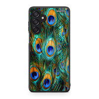 Thumbnail for Samsung Galaxy M15 Real Peacock Feathers θήκη από τη Smartfits με σχέδιο στο πίσω μέρος και μαύρο περίβλημα | Smartphone case with colorful back and black bezels by Smartfits