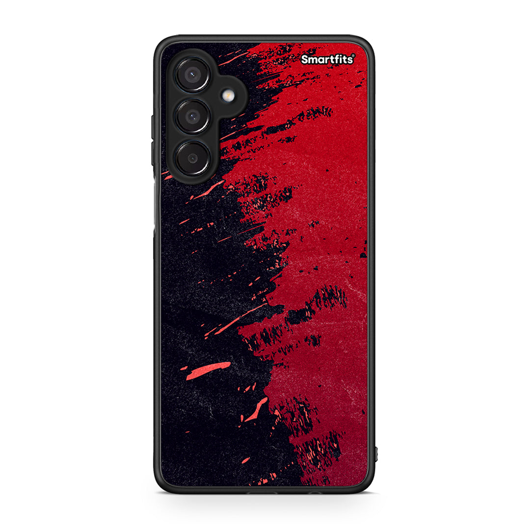 Samsung Galaxy M15 Red Paint Θήκη Αγίου Βαλεντίνου από τη Smartfits με σχέδιο στο πίσω μέρος και μαύρο περίβλημα | Smartphone case with colorful back and black bezels by Smartfits