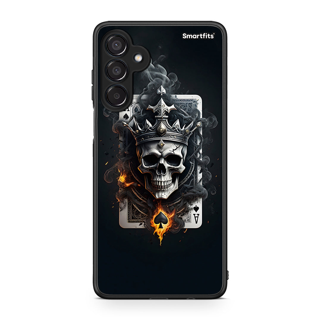 Samsung Galaxy M15 Skull King Ace θήκη από τη Smartfits με σχέδιο στο πίσω μέρος και μαύρο περίβλημα | Smartphone case with colorful back and black bezels by Smartfits