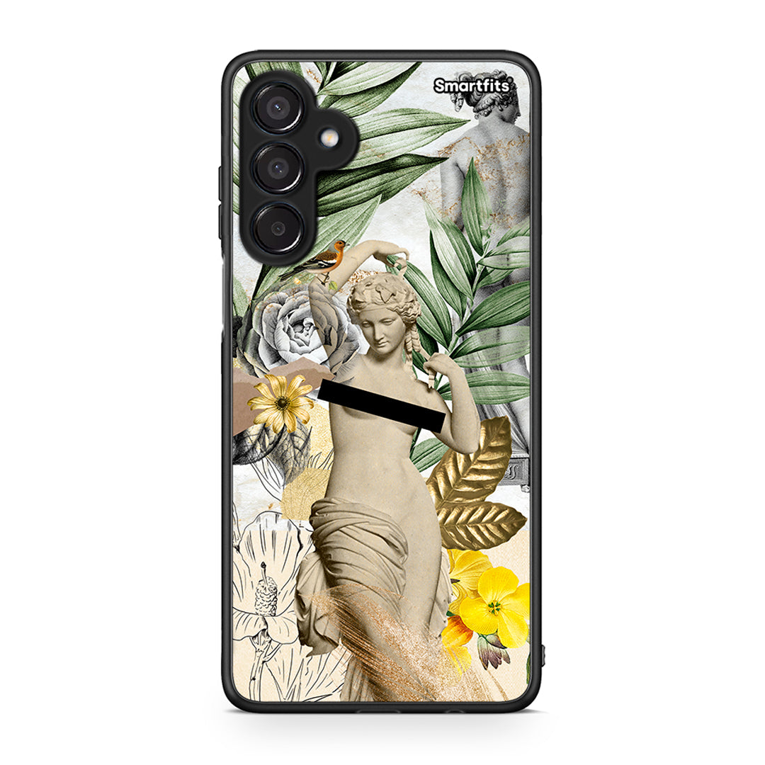 Samsung Galaxy M15 Woman Statue θήκη από τη Smartfits με σχέδιο στο πίσω μέρος και μαύρο περίβλημα | Smartphone case with colorful back and black bezels by Smartfits