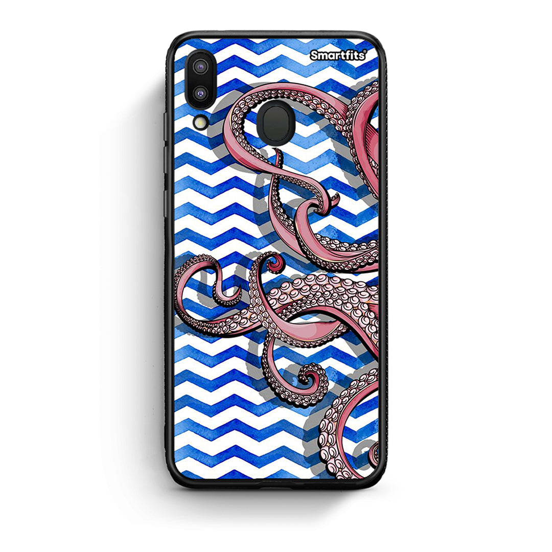 Samsung M20 Chevron Devilfish θήκη από τη Smartfits με σχέδιο στο πίσω μέρος και μαύρο περίβλημα | Smartphone case with colorful back and black bezels by Smartfits