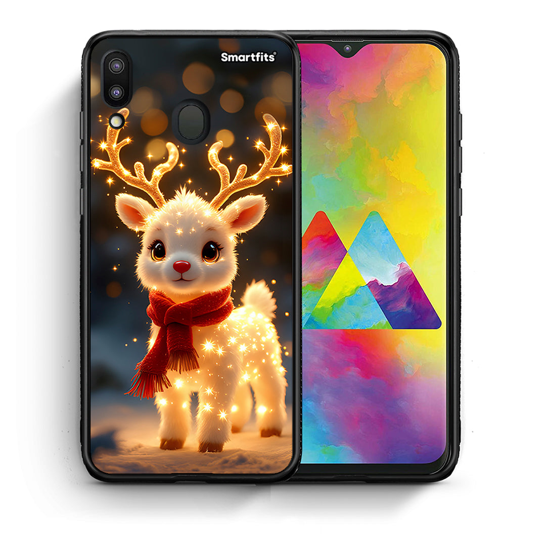 Θήκη Samsung M20 Christmas Cutie από τη Smartfits με σχέδιο στο πίσω μέρος και μαύρο περίβλημα | Samsung M20 Christmas Cutie case with colorful back and black bezels