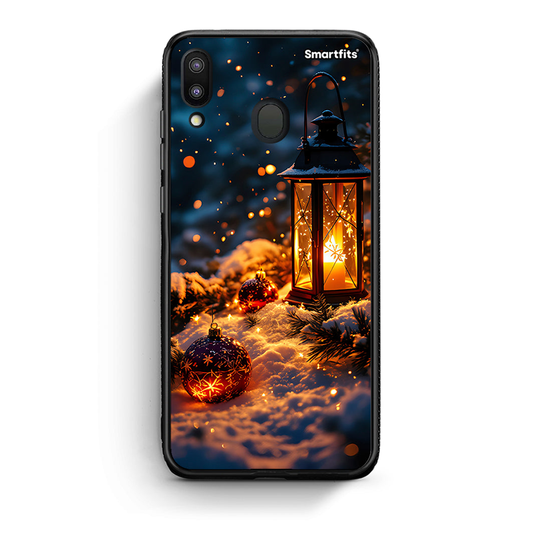 Samsung M20 Christmas Ornaments θήκη από τη Smartfits με σχέδιο στο πίσω μέρος και μαύρο περίβλημα | Smartphone case with colorful back and black bezels by Smartfits