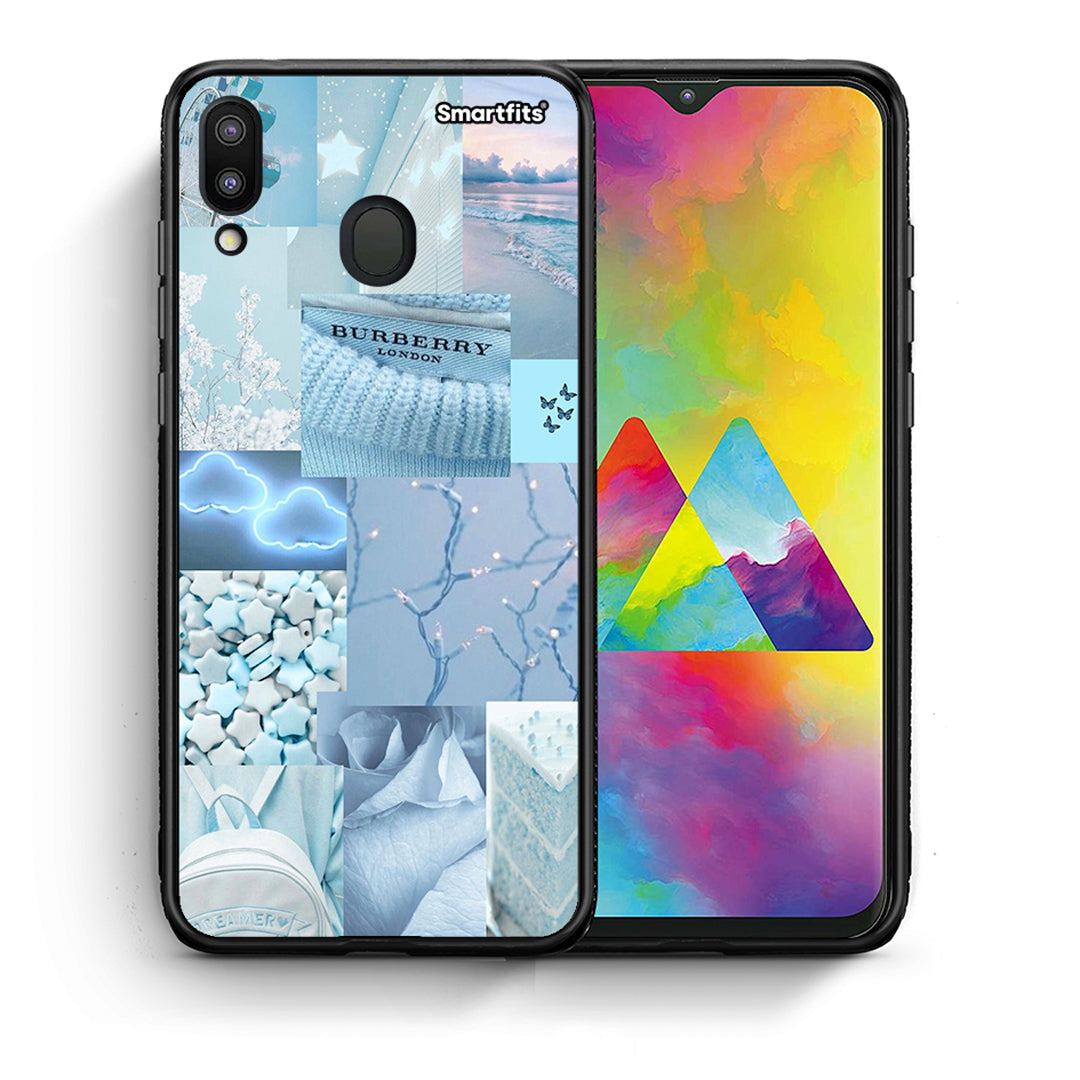 Θήκη Samsung M20 Ciel Aesthetic Collage από τη Smartfits με σχέδιο στο πίσω μέρος και μαύρο περίβλημα | Samsung M20 Ciel Aesthetic Collage case with colorful back and black bezels