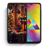 Thumbnail for Θήκη Samsung M20 Home For Christmas από τη Smartfits με σχέδιο στο πίσω μέρος και μαύρο περίβλημα | Samsung M20 Home For Christmas case with colorful back and black bezels