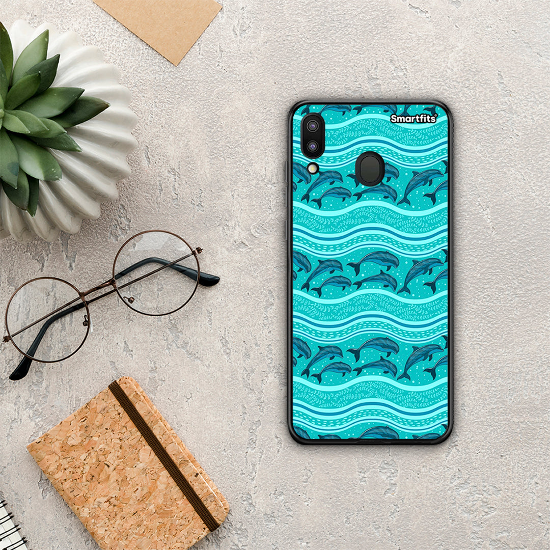 Swimming Dolphins - Samsung Galaxy M20 case