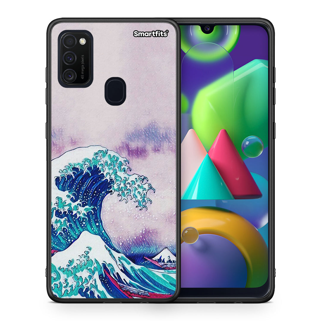 Θήκη Samsung M21/M31 Blue Waves από τη Smartfits με σχέδιο στο πίσω μέρος και μαύρο περίβλημα | Samsung M21/M31 Blue Waves case with colorful back and black bezels