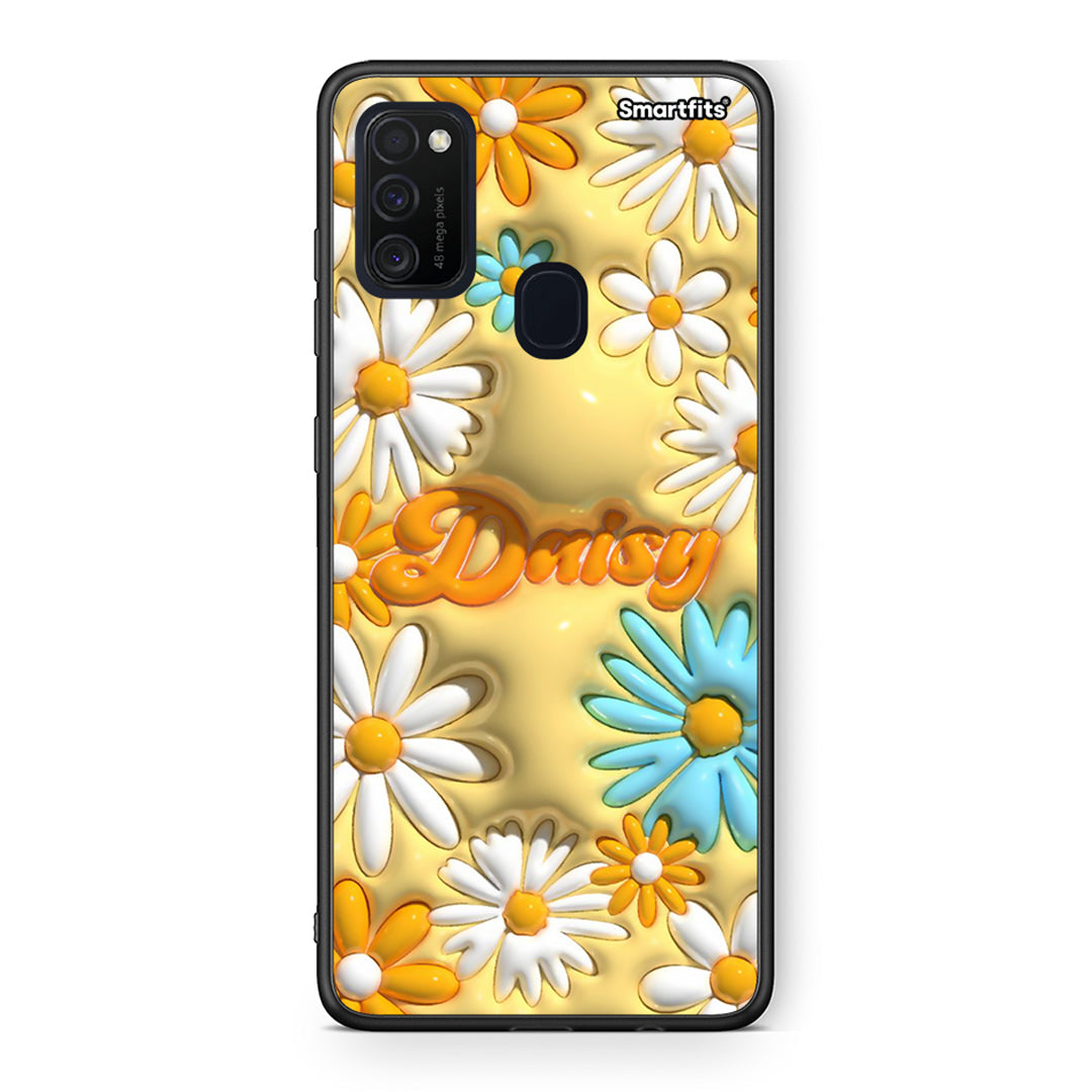 Samsung M21/M31 Bubble Daisies θήκη από τη Smartfits με σχέδιο στο πίσω μέρος και μαύρο περίβλημα | Smartphone case with colorful back and black bezels by Smartfits