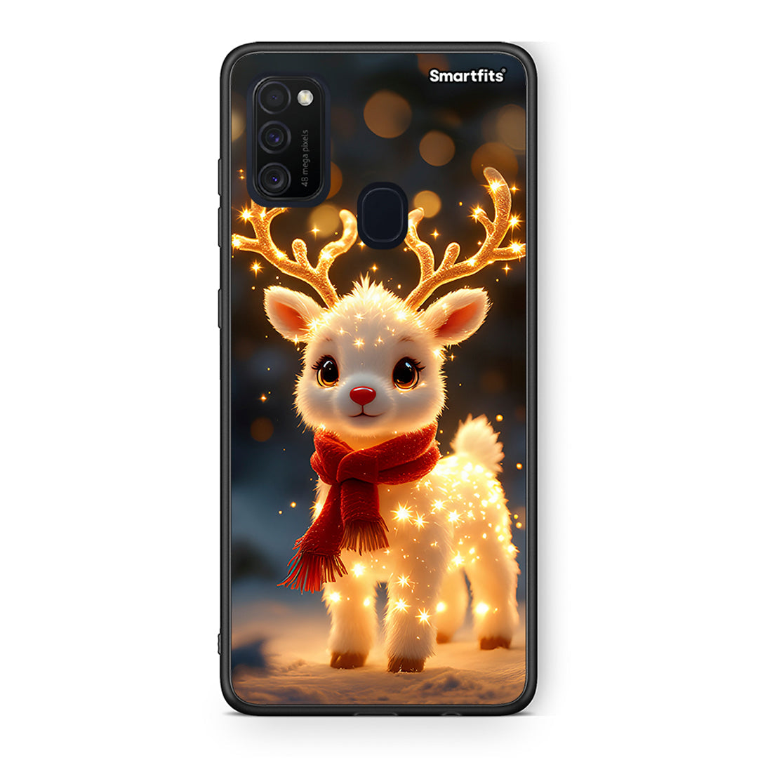 Samsung M21/M31 Christmas Cutie θήκη από τη Smartfits με σχέδιο στο πίσω μέρος και μαύρο περίβλημα | Smartphone case with colorful back and black bezels by Smartfits