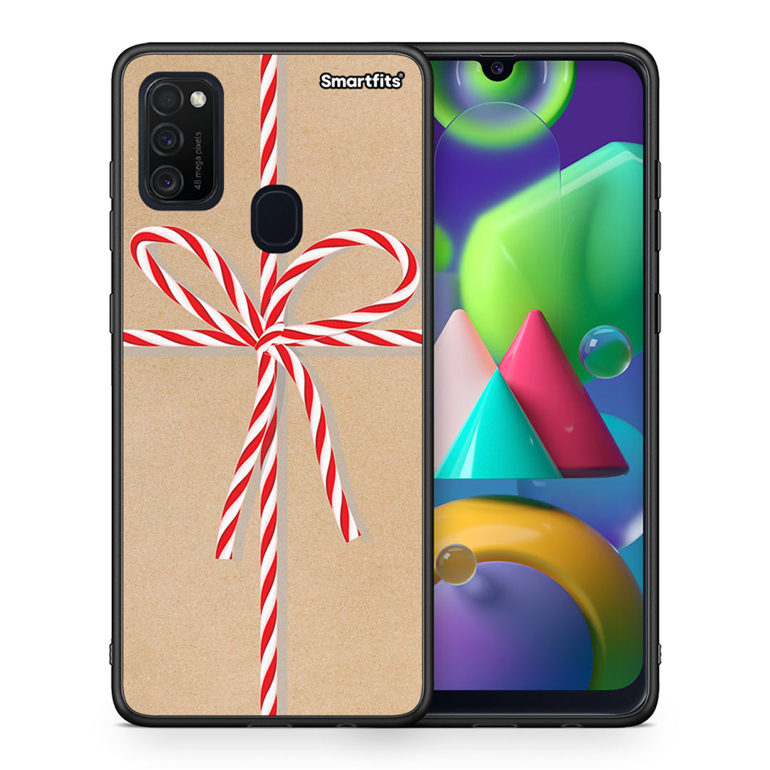 Θήκη Samsung M21/M31 Christmas Gift από τη Smartfits με σχέδιο στο πίσω μέρος και μαύρο περίβλημα | Samsung M21/M31 Christmas Gift case with colorful back and black bezels