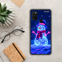 Thumbnail for Christmas Neon Snowman - Samsung Galaxy M21 / M30s θήκη