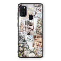 Thumbnail for Samsung M21/M31 White Christmas θήκη από τη Smartfits με σχέδιο στο πίσω μέρος και μαύρο περίβλημα | Smartphone case with colorful back and black bezels by Smartfits