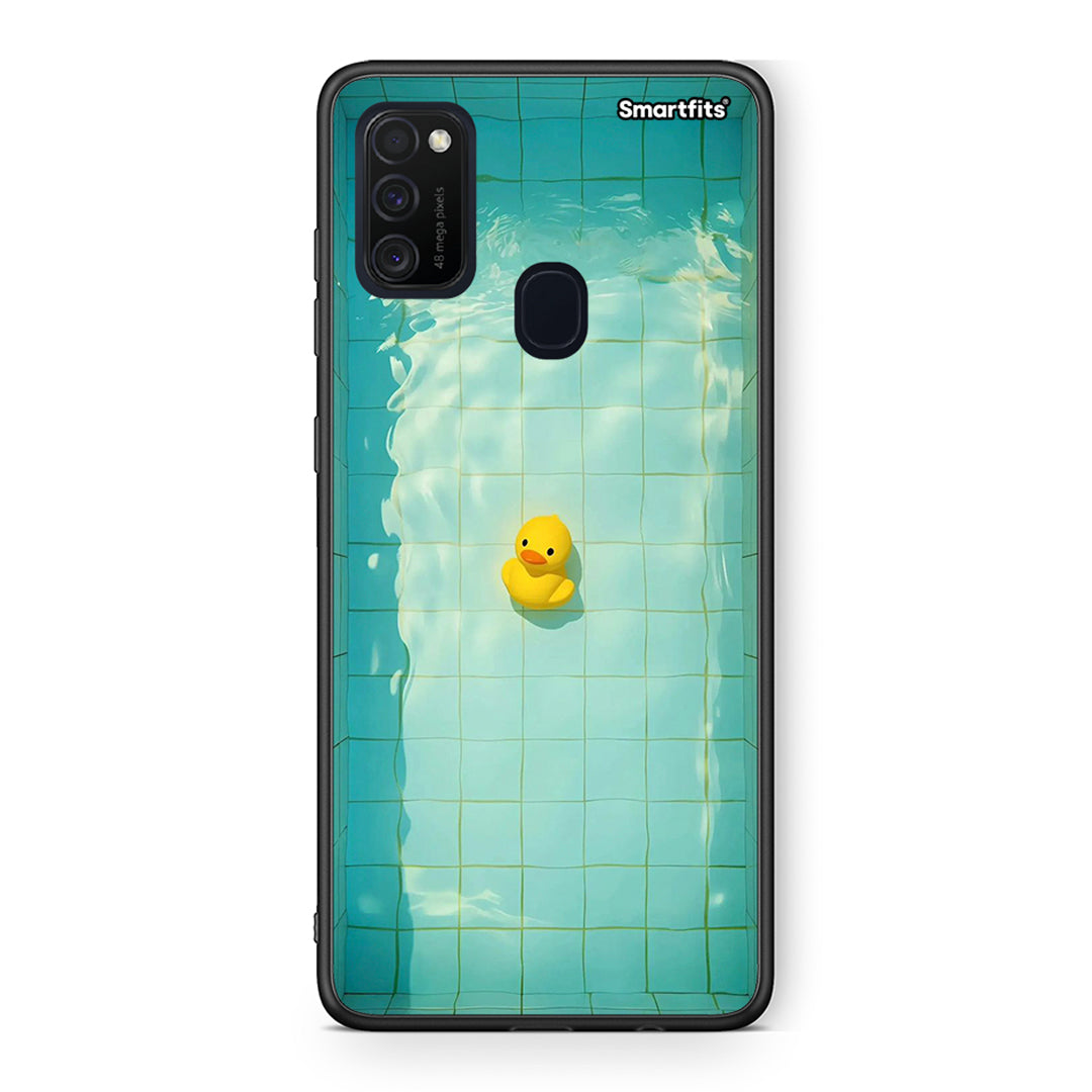 Samsung M21/M31 Yellow Duck θήκη από τη Smartfits με σχέδιο στο πίσω μέρος και μαύρο περίβλημα | Smartphone case with colorful back and black bezels by Smartfits