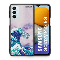 Thumbnail for Θήκη Samsung M23 Blue Waves από τη Smartfits με σχέδιο στο πίσω μέρος και μαύρο περίβλημα | Samsung M23 Blue Waves case with colorful back and black bezels
