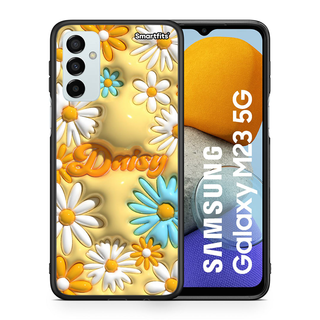 Θήκη Samsung M23 Bubble Daisies από τη Smartfits με σχέδιο στο πίσω μέρος και μαύρο περίβλημα | Samsung M23 Bubble Daisies case with colorful back and black bezels