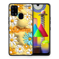 Thumbnail for Θήκη Samsung M31 Bubble Daisies από τη Smartfits με σχέδιο στο πίσω μέρος και μαύρο περίβλημα | Samsung M31 Bubble Daisies case with colorful back and black bezels