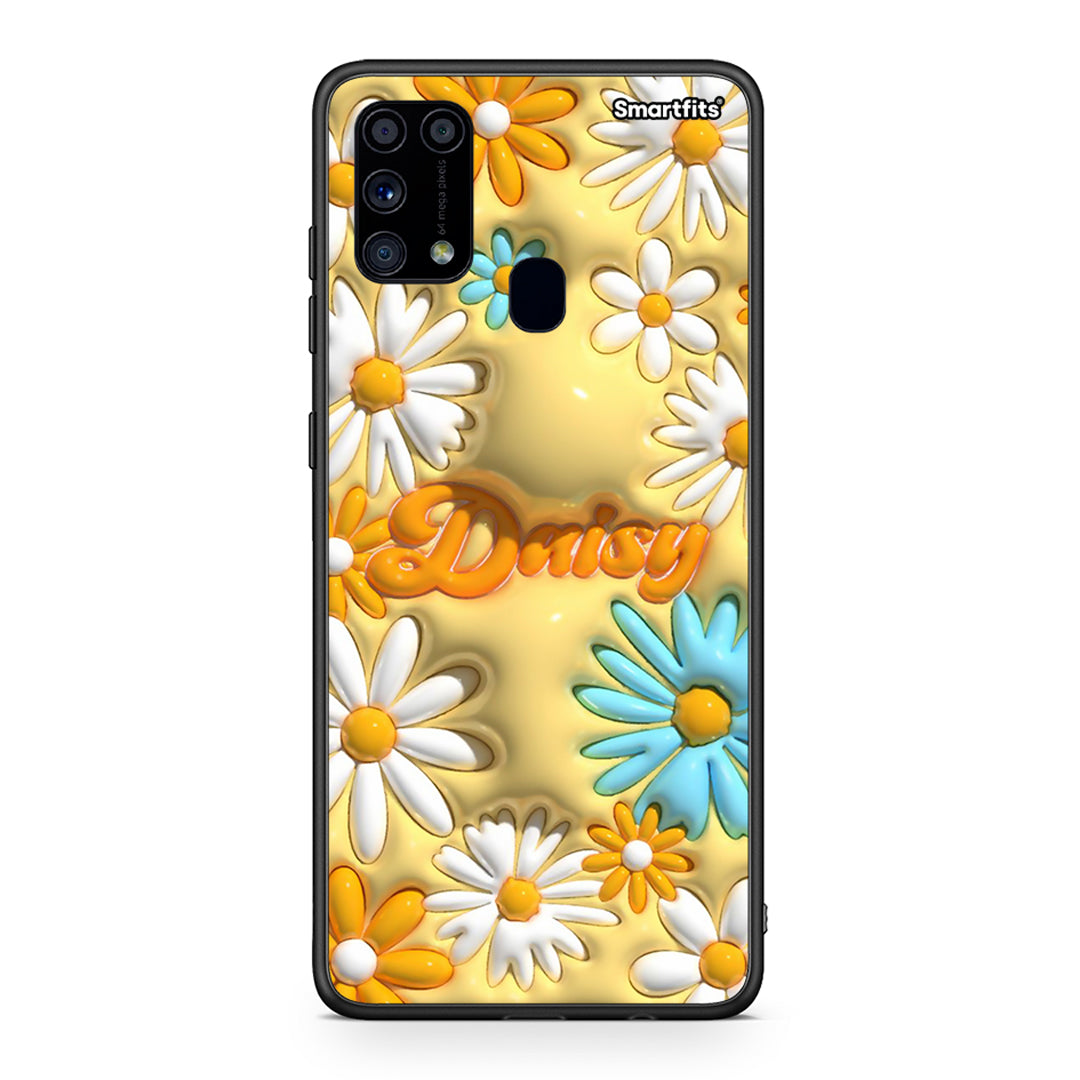 Samsung M31 Bubble Daisies θήκη από τη Smartfits με σχέδιο στο πίσω μέρος και μαύρο περίβλημα | Smartphone case with colorful back and black bezels by Smartfits