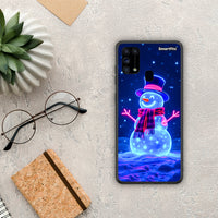 Thumbnail for Christmas Neon Snowman - Samsung Galaxy M31 θήκη