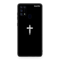 Thumbnail for Samsung M31 White Cross θήκη από τη Smartfits με σχέδιο στο πίσω μέρος και μαύρο περίβλημα | Smartphone case with colorful back and black bezels by Smartfits