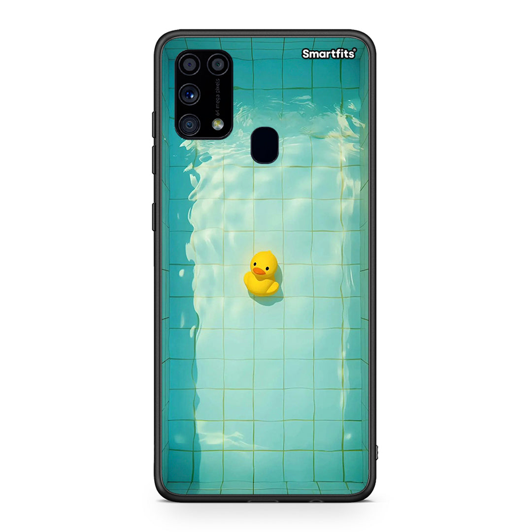 Samsung M31 Yellow Duck θήκη από τη Smartfits με σχέδιο στο πίσω μέρος και μαύρο περίβλημα | Smartphone case with colorful back and black bezels by Smartfits