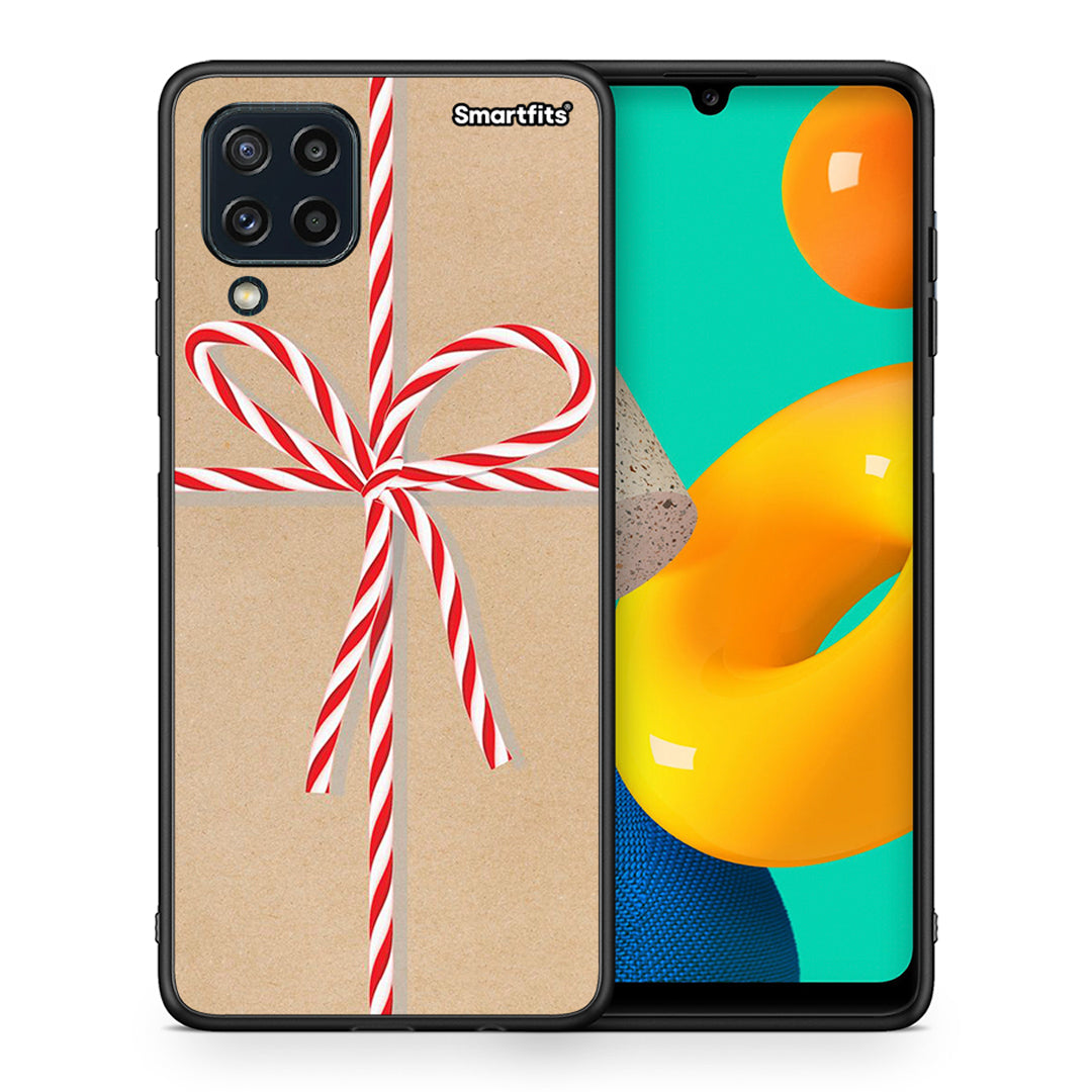 Θήκη Samsung M32 4G Christmas Gift από τη Smartfits με σχέδιο στο πίσω μέρος και μαύρο περίβλημα | Samsung M32 4G Christmas Gift case with colorful back and black bezels