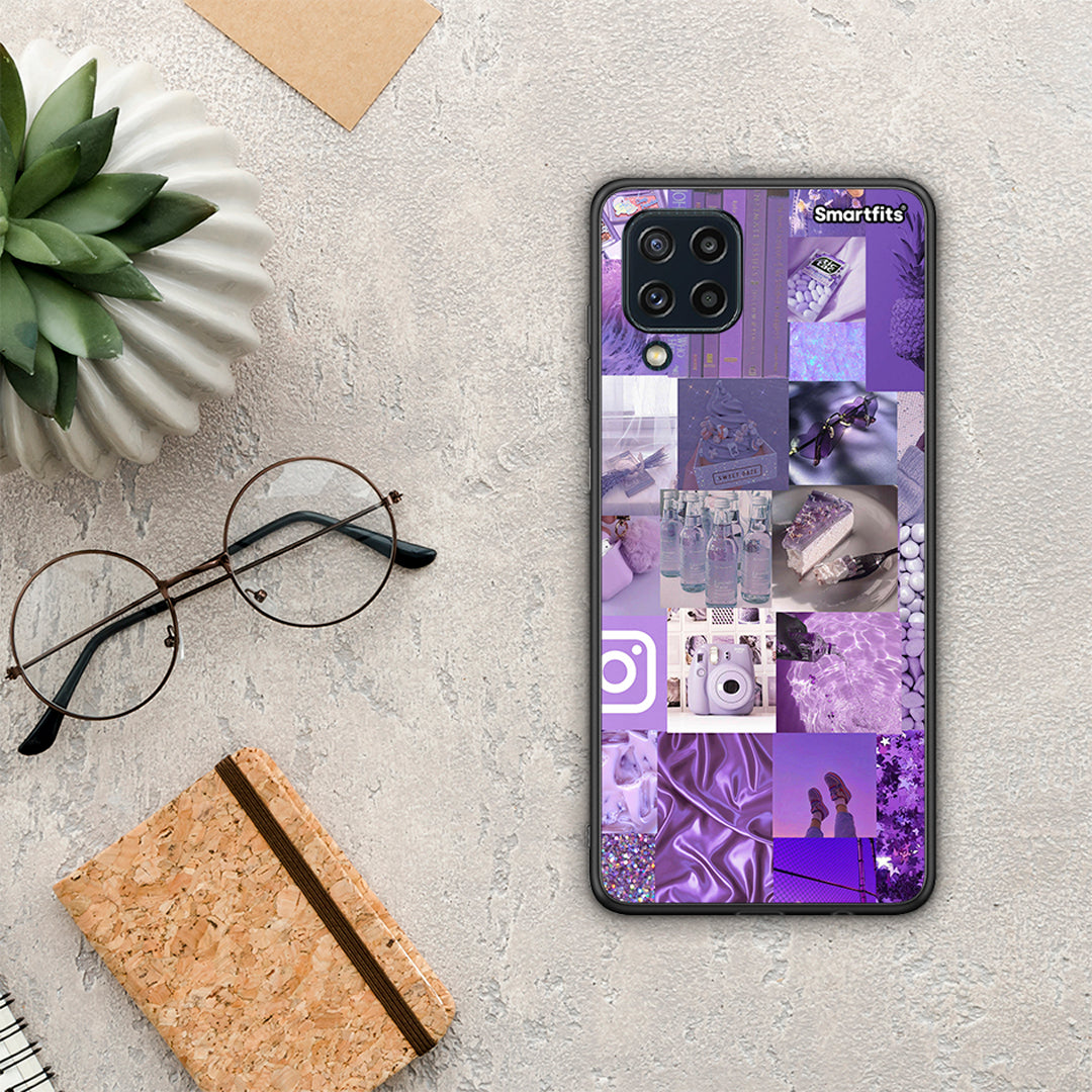 Purple Aesthetic Collage - Samsung Galaxy M32 4G / M22 θήκη