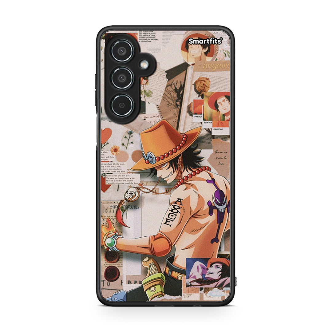 Samsung Galaxy M35 5G Anime Collage θήκη από τη Smartfits με σχέδιο στο πίσω μέρος και μαύρο περίβλημα | Smartphone case with colorful back and black bezels by Smartfits