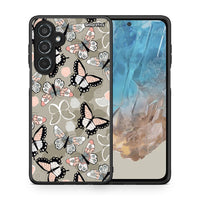 Thumbnail for Θήκη Samsung Galaxy M35 5G Butterflies Boho από τη Smartfits με σχέδιο στο πίσω μέρος και μαύρο περίβλημα | Samsung Galaxy M35 5G Butterflies Boho case with colorful back and black bezels