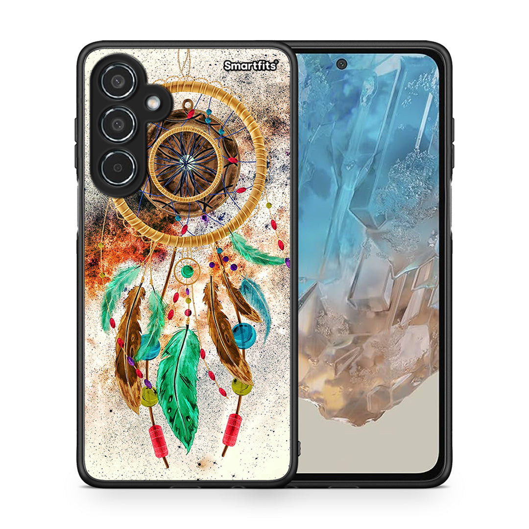 Θήκη Samsung Galaxy M35 5G DreamCatcher Boho από τη Smartfits με σχέδιο στο πίσω μέρος και μαύρο περίβλημα | Samsung Galaxy M35 5G DreamCatcher Boho case with colorful back and black bezels