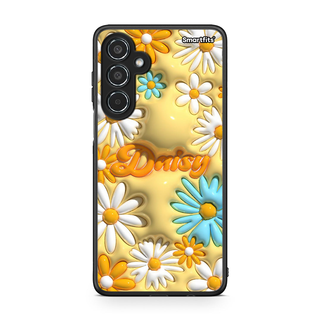 Samsung Galaxy M35 5G Bubble Daisies θήκη από τη Smartfits με σχέδιο στο πίσω μέρος και μαύρο περίβλημα | Smartphone case with colorful back and black bezels by Smartfits