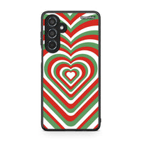 Thumbnail for Samsung Galaxy M35 5G Christmas Hearts θήκη από τη Smartfits με σχέδιο στο πίσω μέρος και μαύρο περίβλημα | Smartphone case with colorful back and black bezels by Smartfits