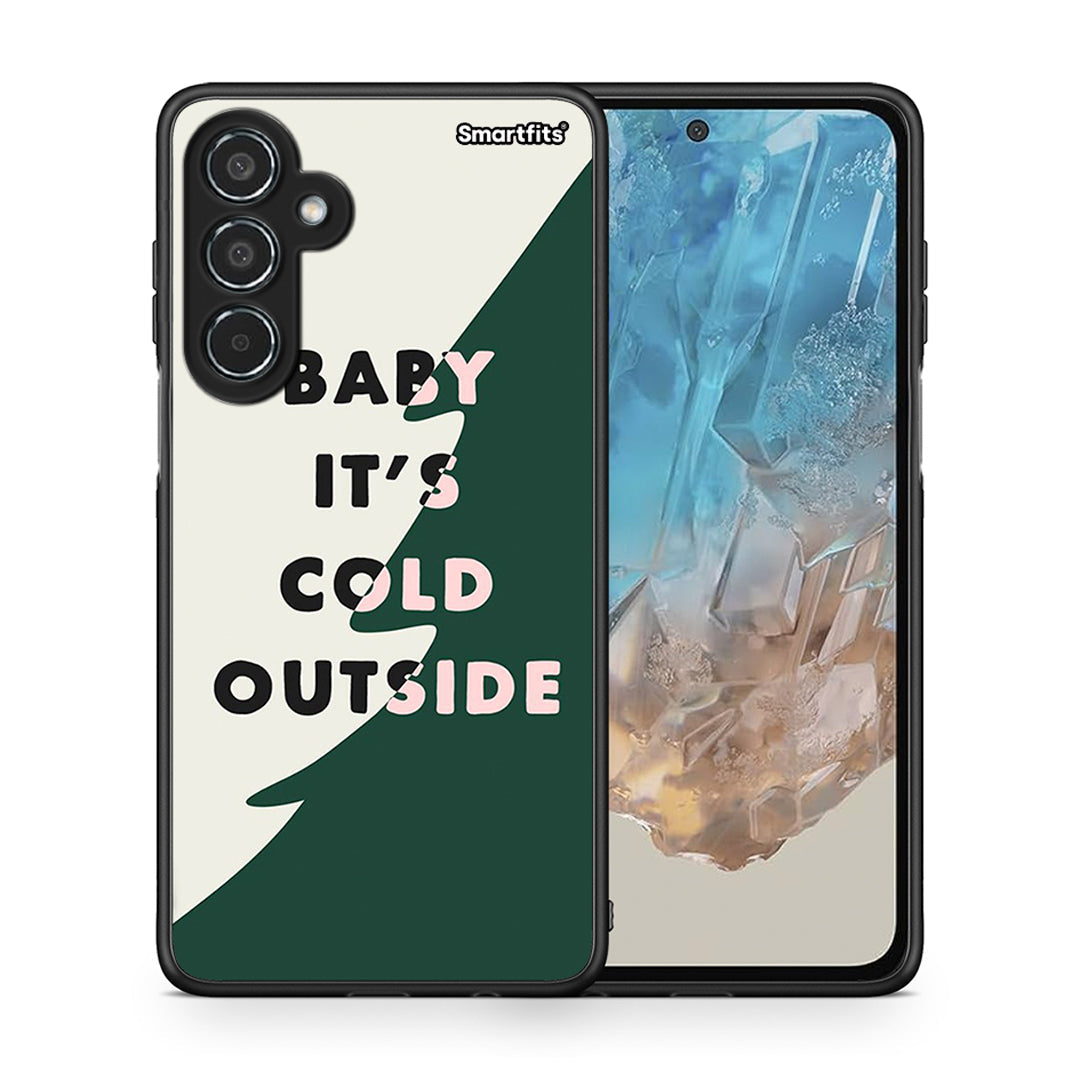 Θήκη Samsung Galaxy M35 5G Cold Outside από τη Smartfits με σχέδιο στο πίσω μέρος και μαύρο περίβλημα | Samsung Galaxy M35 5G Cold Outside case with colorful back and black bezels