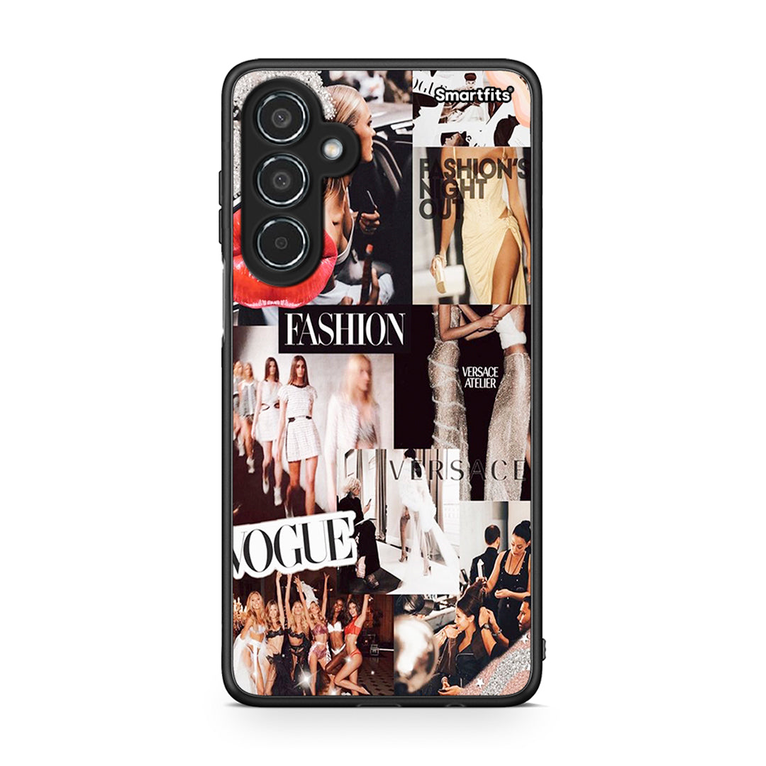 Samsung Galaxy M35 5G Collage Fashion Θήκη Αγίου Βαλεντίνου από τη Smartfits με σχέδιο στο πίσω μέρος και μαύρο περίβλημα | Smartphone case with colorful back and black bezels by Smartfits