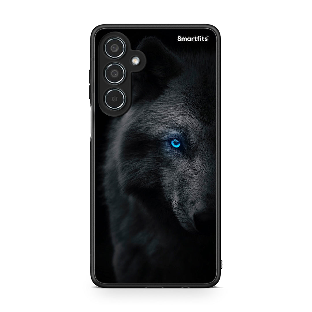 Samsung Galaxy M35 5G Dark Wolf θήκη από τη Smartfits με σχέδιο στο πίσω μέρος και μαύρο περίβλημα | Smartphone case with colorful back and black bezels by Smartfits