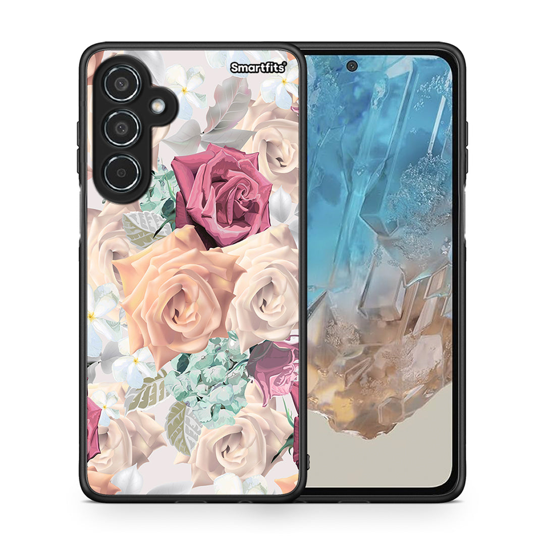 Θήκη Samsung Galaxy M35 5G Bouquet Floral από τη Smartfits με σχέδιο στο πίσω μέρος και μαύρο περίβλημα | Samsung Galaxy M35 5G Bouquet Floral case with colorful back and black bezels