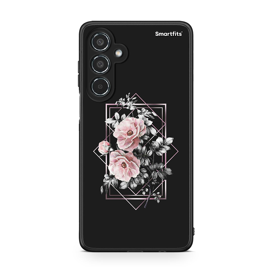 4 - Samsung Galaxy M35 5G Frame Flower case, cover, bumper