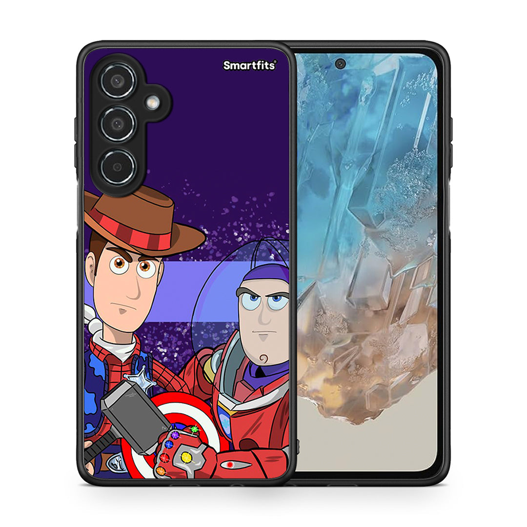 Θήκη Samsung Galaxy M35 5G Infinity Story από τη Smartfits με σχέδιο στο πίσω μέρος και μαύρο περίβλημα | Samsung Galaxy M35 5G Infinity Story case with colorful back and black bezels