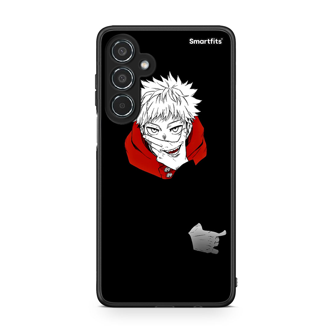 Samsung Galaxy M35 5G Itadori Anime θήκη από τη Smartfits με σχέδιο στο πίσω μέρος και μαύρο περίβλημα | Smartphone case with colorful back and black bezels by Smartfits