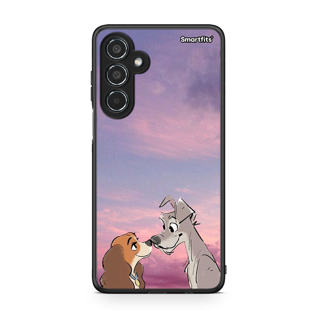 Samsung Galaxy M35 5G Lady And Tramp θήκη από τη Smartfits με σχέδιο στο πίσω μέρος και μαύρο περίβλημα | Smartphone case with colorful back and black bezels by Smartfits